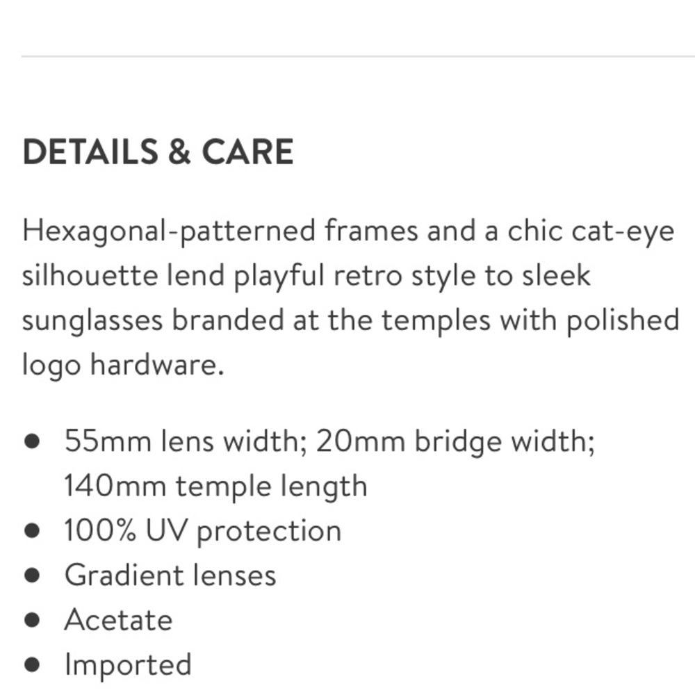 NWT Tory Burch pattern cat eye sunglasses - Picture 7 of 7